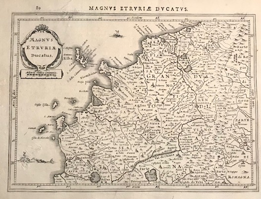 Hondius Jodocus (1563-1612) Magnus Etruriae Ducatus 1627 Leida